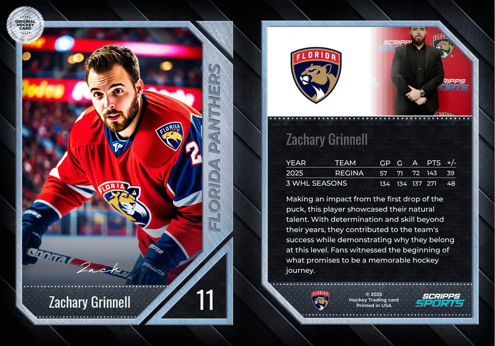 DippPhotoboothAITradingCardforFloridaPanthersandScrippsSports